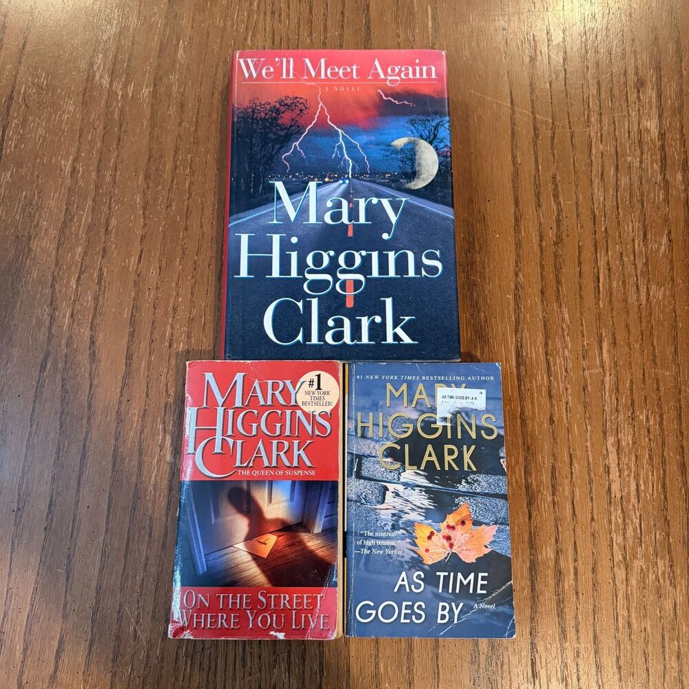 Mary Higgins Clark 3 Book Lot We'll Meet Again As Time Goes By Mystery Suspense